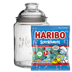 Bonbonnière Vintage 1920 2L + Les Schtroumpfs Sachet Vrac 1kg